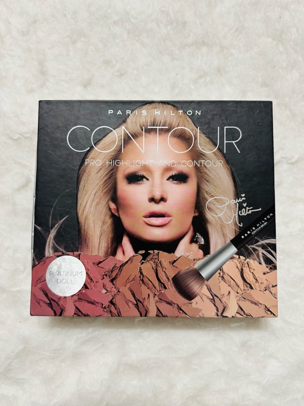 Paris Hilton Contour Palette - Rose & Tan Shades. No powder brush included.